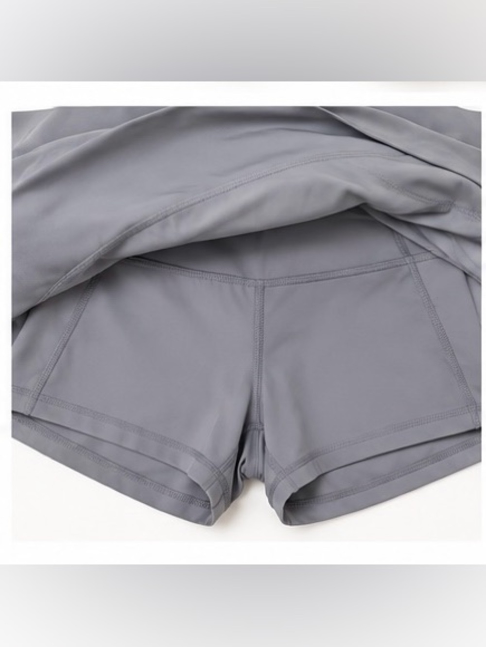Lululemon Play Off The Pleats Skirt 13” Gray Pleated Running Tennis Skort - Picture 3 of 3